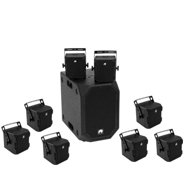 OMNITRONIC Set BOB-10A bk + 8x BOB-4