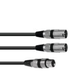 OMNITRONIC Adaptercable XLR(F)/2xXLR(M) 0,5m