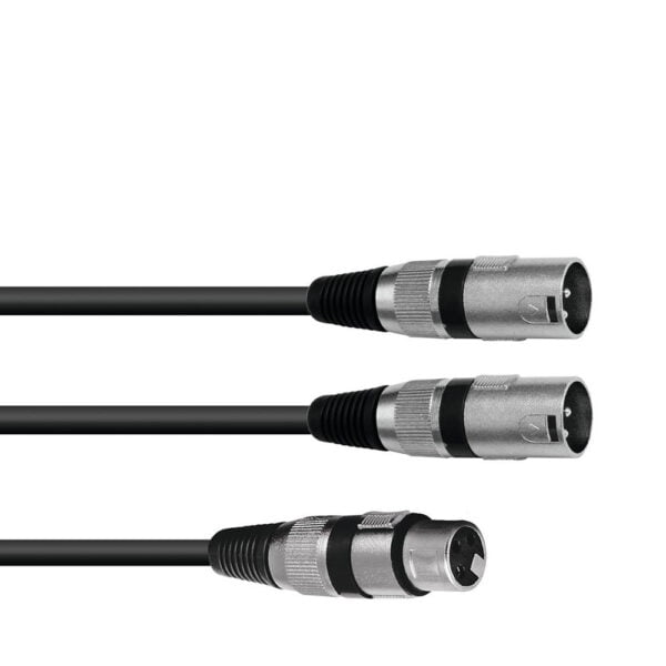 OMNITRONIC Adaptercable XLR(F)/2xXLR(M) 0,5m
