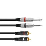 OMNITRONIC Adaptercable 2xJack/2xRCA 3m