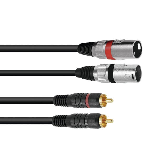OMNITRONIC Adaptercable 2xXLR(M)/2xRCA 1.5m